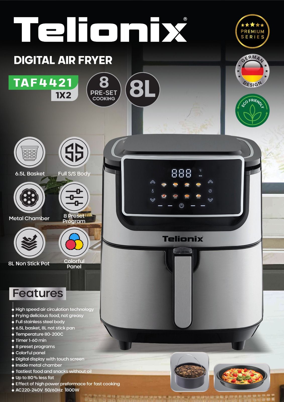 سرخ کن تلونیکس مدلTAF4421