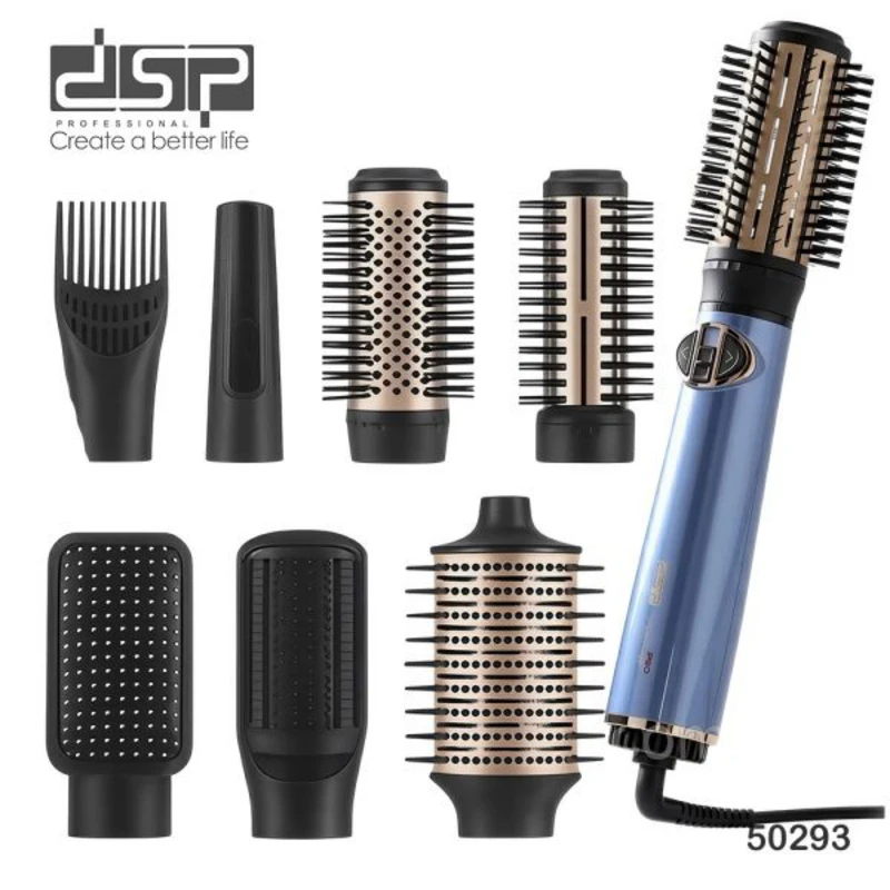 سشوار برس‌دار چرخشی 1000 وات دی اس پی مدل 50293 8in1