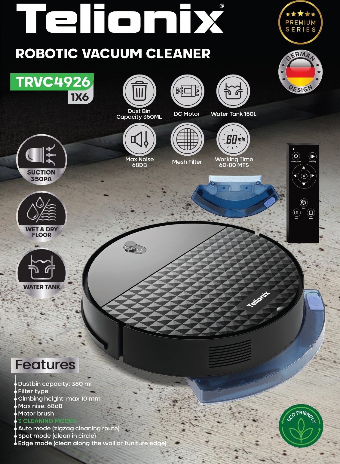 جارو رباتیک تلیونیکس_Telionix مدل TRVC 4926