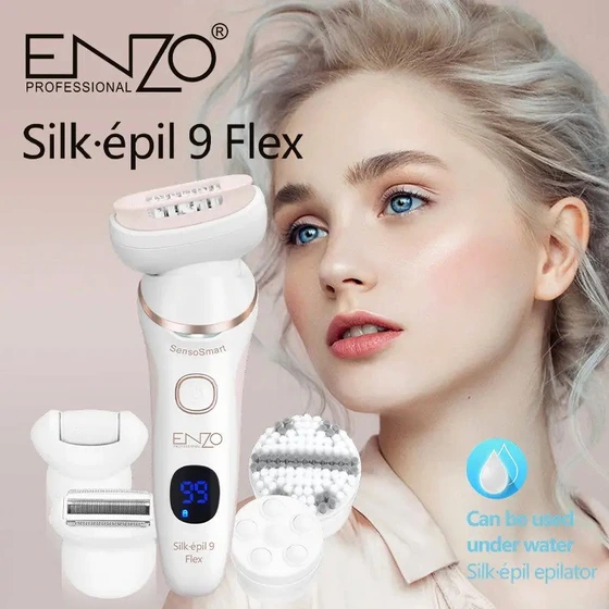 ست اصلاح موی بدن بانوان انزو پروفیشینال مدل EN-0106 - سفید یخی